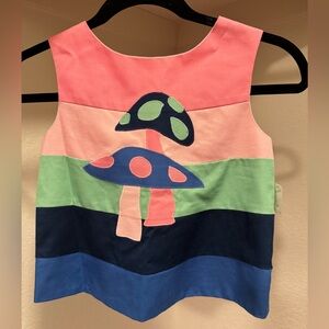 Vintage Chocolate Soup Mushroom Color block Tunic Top - Made in USA Size 10 NWT